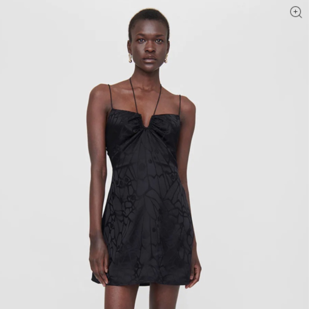 Papillon Dress - Black Butterfly Jacquard